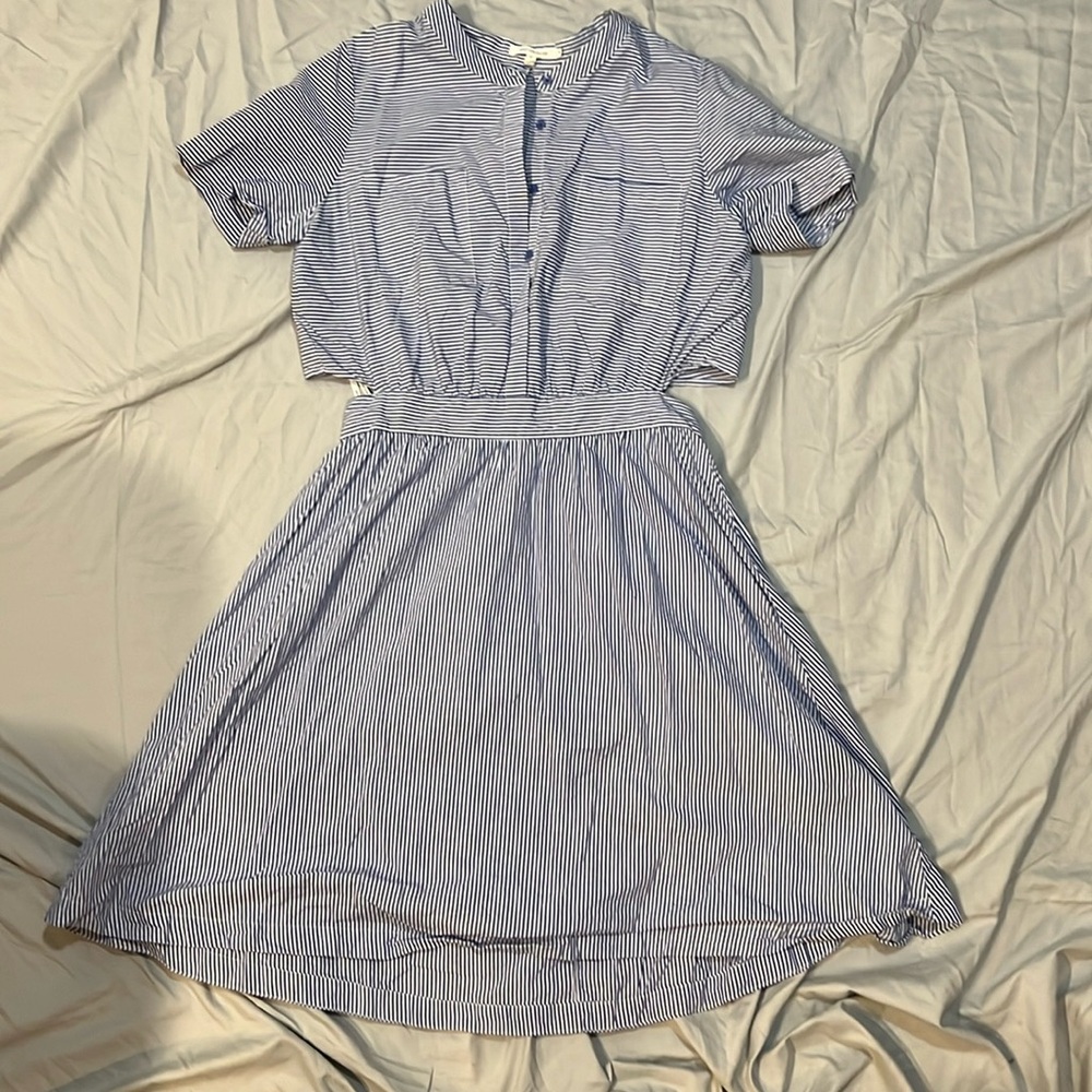 Avec Les Filles striped cotton dresses with open back size 10